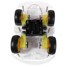 Diy Robot Smart Car Chassis Kit With Encoder Wheels And Battery Box