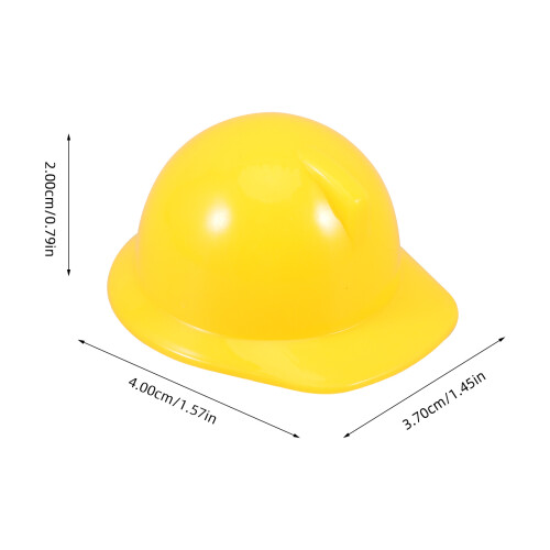 10Pcs Mini Plastic Construction Hat For Doll Dress 2