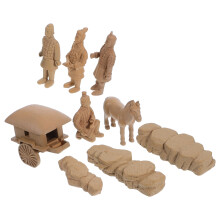 Set Of Terracotta Warriors Desktop Decorative Mini Horse Model