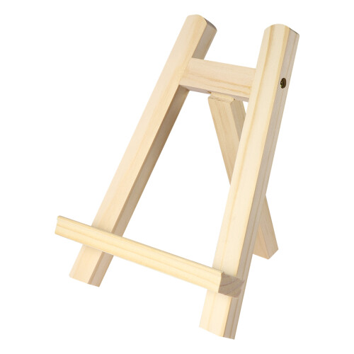 1Pc Small Tabletop Desk Calendar Display Stand Wood A-Frame Easel