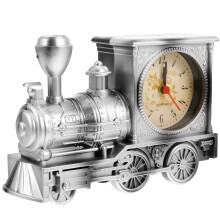 Railway Engine Alarm Clock Desktop Ornament For Bedroom Living Room