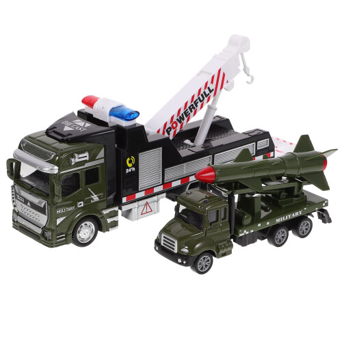 2 Kinderen Pull-Back Auto Militaire Truck Wrijving Aangedreven 1