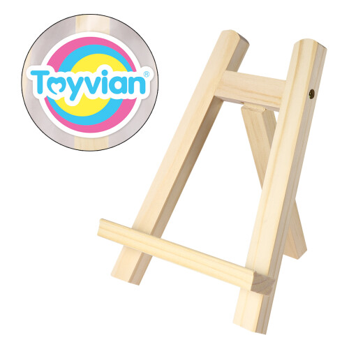 1Pc Small Tabletop Desk Calendar Display Stand Wood A-Frame Easel 2