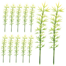 100 stuks plastic model bamboebomen groen 1:200