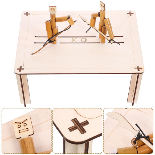 Set Bamboo Puppet Con Tavolo Combattimento Educativo 1