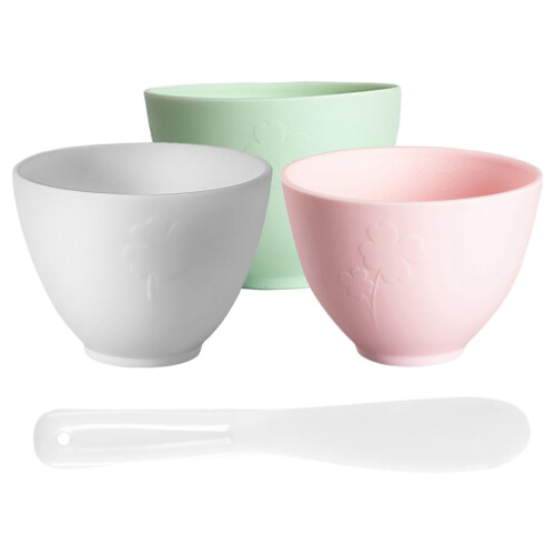 Silicone Facial Mask Mixing Bowl Set With Stick