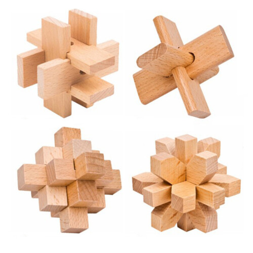 Lot De Jeu Énigme En Bois Cube Ming Luban