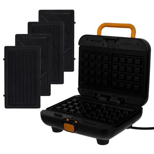 Sandwich Press: 3 In 1 Waffle Maker With Removable Plates Electric
