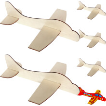 6Pcs Wooden Airplane Model Kit For Kids Diy Painting Toy