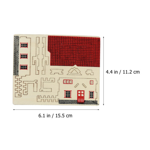 2 Set Puzzle In Legno Realistici, Casa 2
