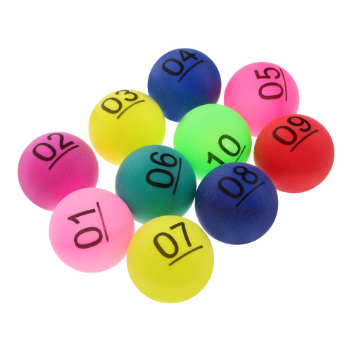 10Pcs Numbered Raffle Drawing Balls For Home Party Game