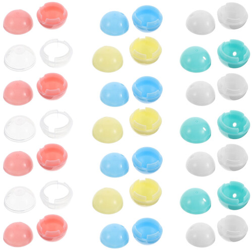 30 Capsule Vuote Rotonde Trasparenti in 15 Mm