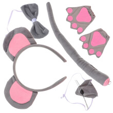 Set Costume Per Con Orecchie, Naso, , E Cravatta