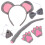 Set Costume Per Con Orecchie, Naso, , E Cravatta 3