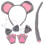 Set Costume Per Con Orecchie, Naso, , E Cravatta 6