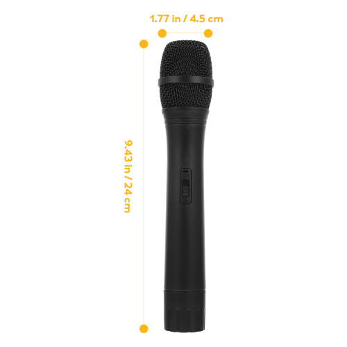 1 Pezzo Microfono Miniatura In Per Bambini 9,4" X 1,77" Nero 1