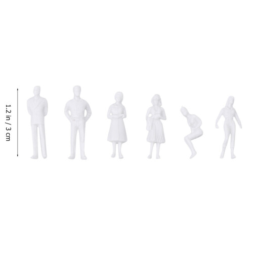 10Pcs Mini White People Figures 27Mm For Diy Doll House Decor 1