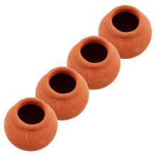 4 Mini Vasi In Argilla Per Casa E Giardino