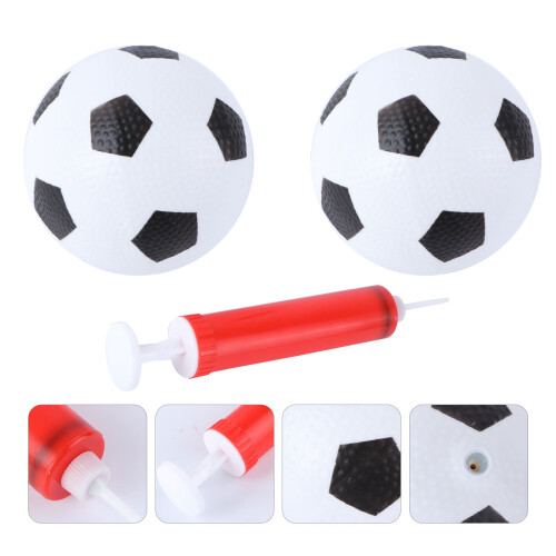 Set Pallone Da Calcio Bambini 12 Cm 2 Palline + Pompetta 1