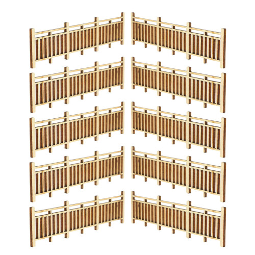 10 Pezzi Recinzione Legno 1:50 Casa Fate