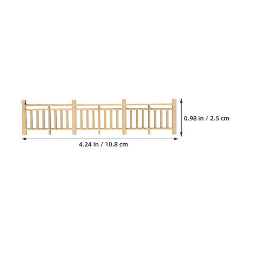 10 Pezzi Recinzione Legno 1:50 Casa Fate 1