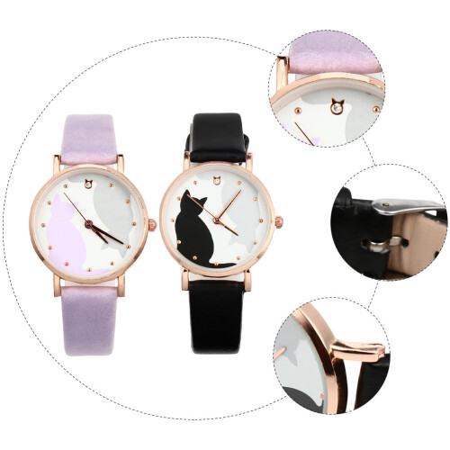 2 Pezzi Orologi Con Cartone Animato Per Ragazze 1