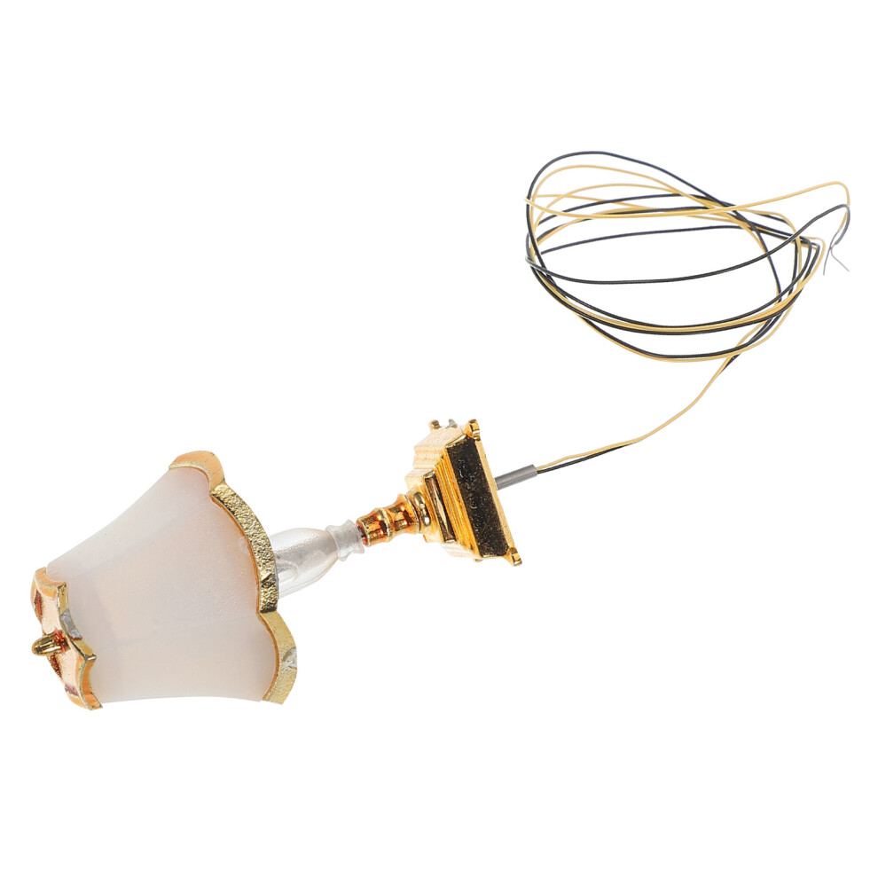 Vaguelly Miniature Dollhouse Lamp Led Fixture Diy Furniture Decor Light