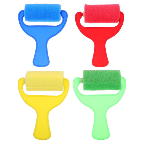 4Pcs Painting Brush Roller Sponge Tool For Kids 1