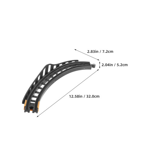 2Pcs Curved Train Track - Grey Plastic Connector For Model Railway 2