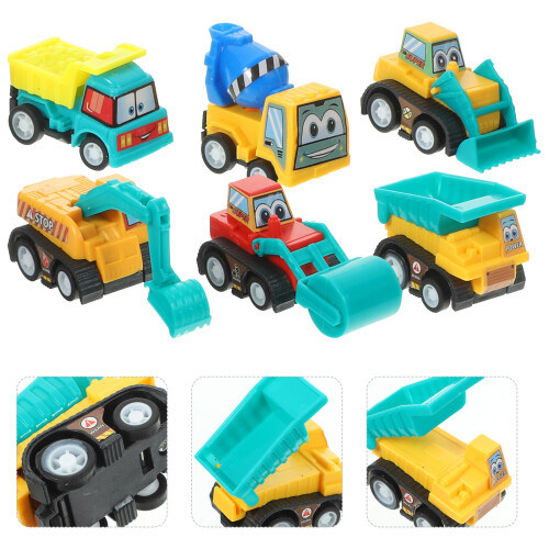 6 Mini Auto Con Ritorno Indietro Per Bambini 2