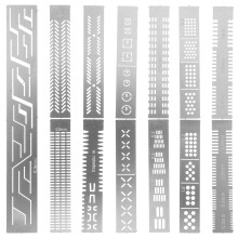 Set Of Stainless Steel Figure Craft Ruler For Diy Modeling And Carving