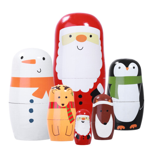 6 Russe Natale In Legno Bambino 2
