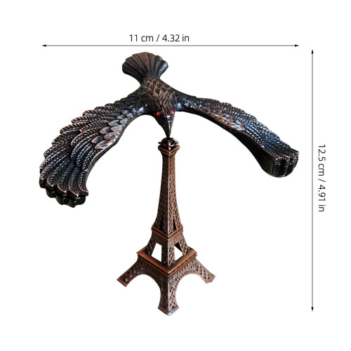 Legering balansvogel Eiffeltoren 12,5x9,5x11 cm - roodwijn 1