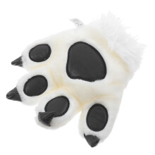 1 Pezzo Guanto Peluche Forma Animale Bianco Per Bambini