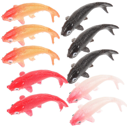 10 Modellini Carpe 1:12 Giocattoli Animali Marini