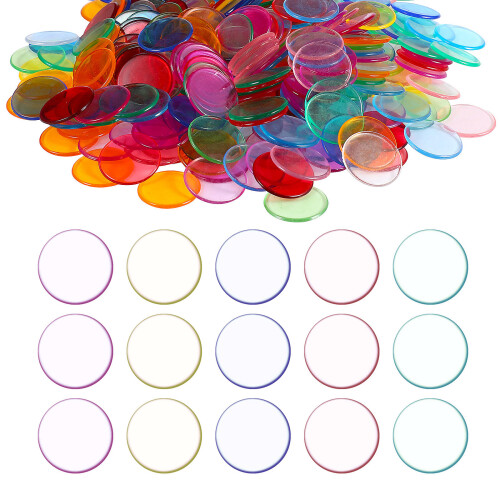 400 Pcs Round Chips Markers For Game Cards Counting Accessories 1