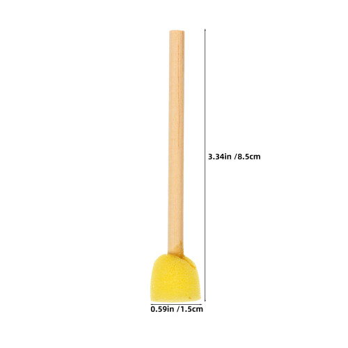 40 Spazzole Rotonde Con In Legno Per Pittura 1