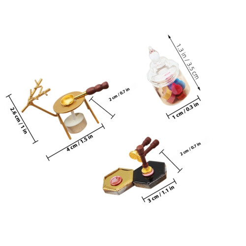 Set Miniatura In Cera Sintetica Per Casa Delle 1