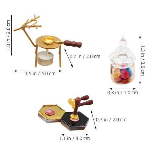 Set Miniatura In Cera Sintetica Per Casa Delle 2