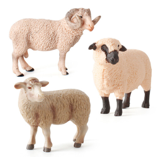 1 Pezzo Animale Realistico Pecora Merino Per Bambini 2