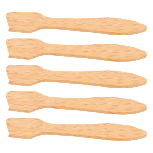 5 Pezzi Spatole In Bamboo Per Applicazione Maschere Pelle