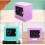 2St Mini Spaarpot Voor Kinderen ABS Plastic Muntjes Opbergbox 6