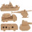 5 St Papieren 3D Puzzels Creatief Helikopter Auto Model Bouwpakket 7