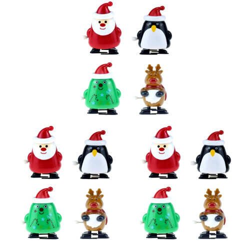 12 Stuks Kerst Opwindbaar Speelgoed Grappig Wind Op Loopdier 1