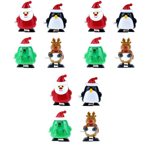 12 Stuks Kerst Opwindbaar Speelgoed Grappig Wind Op Loopdier 2