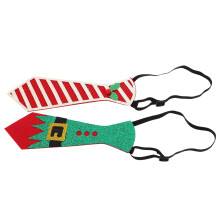 2 Felt Kerststropdas Elf Accessoire Winterfeesten