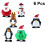7,5X5 Cm 6 Kerst Speelgoed Wandelend Dieren 5