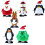 7,5X5 Cm 6 Kerst Speelgoed Wandelend Dieren 6