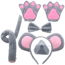 1Set Muizen Kostuumset Met Comfortabele Oren En Beweegbare