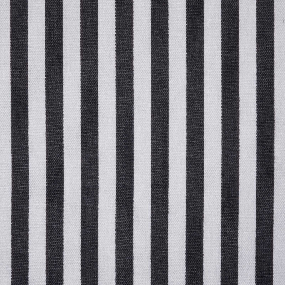 Homescapes (Black And White) Pure Cotton Thin Stripe Fabric 150Cm Wide White,Black